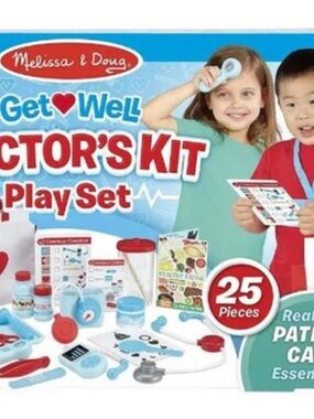 Melissa & Doug Get Well Doctor's Kit Play Set - Blue & Red